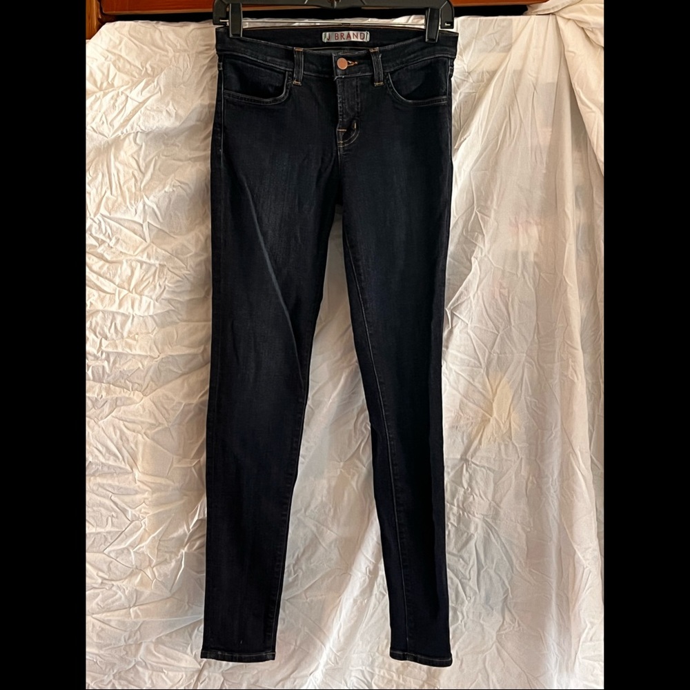 J Brand Palisade Super Skinny Jeans Jeggings Dark Blue Size 26